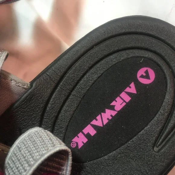 Women Size 11 Airwalk Sandals Gray Pink Blue - Picture 6 of 8